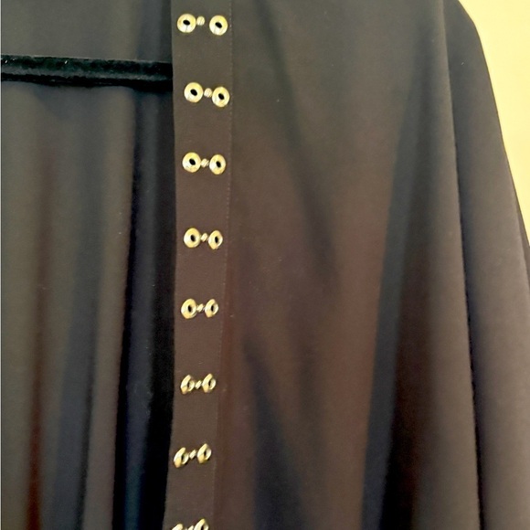 Alberto Makali Black Grommet Sophisticated Classy Open Cardigan Size Medium - Picture 5 of 10